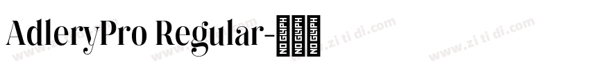 AdleryPro Regular字体转换